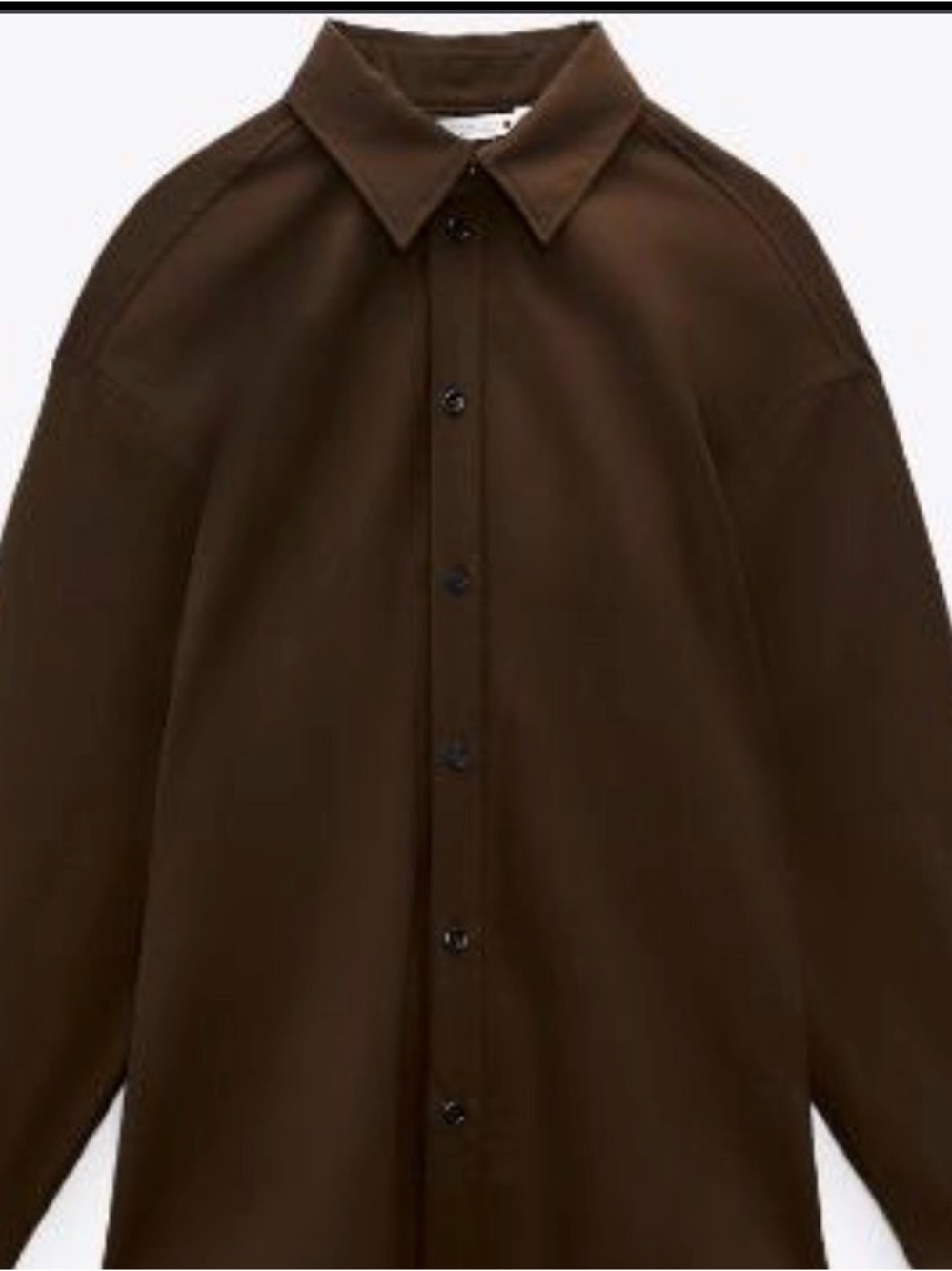 Zara Dark Brown Tailored Button - Picture 4 of 16